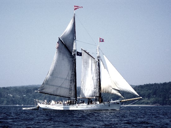 The TIMBERWIND under full sail